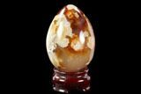 Polished Flower Agate Egg - Madagascar #121765-1
